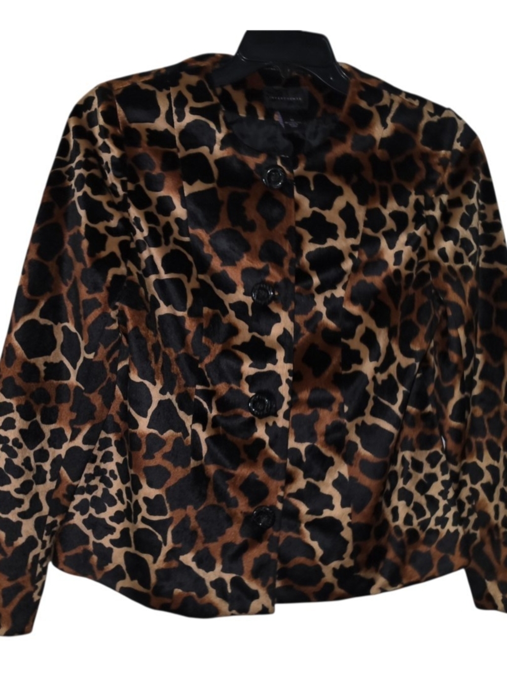 Investments Long Sleeve Animal Print Jacket Size 10